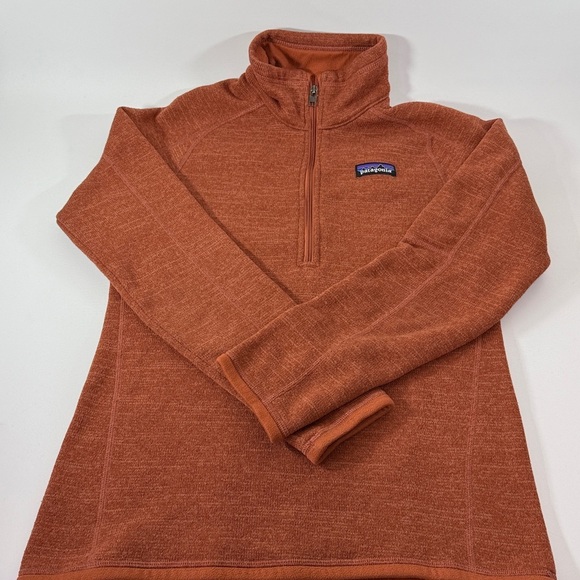 Patagonia Better Sweater XS Orange Outdoor Hiking Preppy 1/4 Zip Pullover - Picture 1 of 8